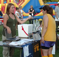 Students at the Organizations Fair.