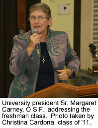 University president Sr. Margaret Carney
