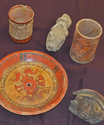 Pictured: Mayan artifacts
