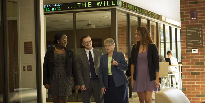 Pictured: Sr. Margaret Carney, OSF, and students