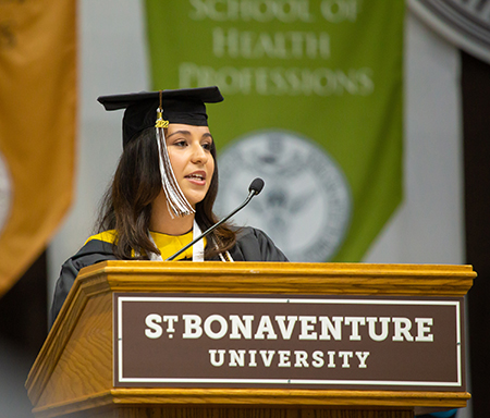 Alexa Shahine was the student speaker