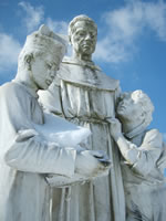 Pictured: Fr. Joe Butler statue