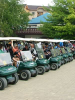 Pictured: Golfers at the ready.