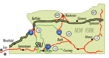 Highway map to St. Bonavnture