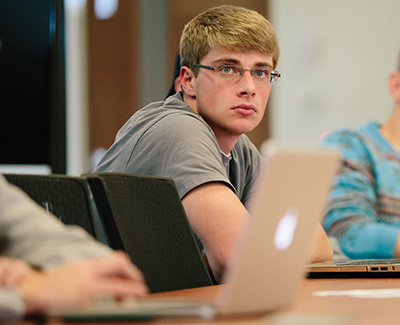 Majors & Careers Student listening attentively