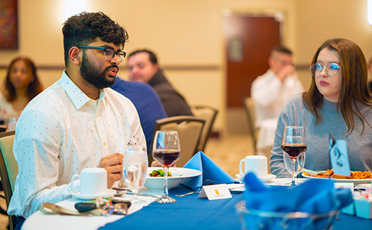 Students at Etiquette Dinner