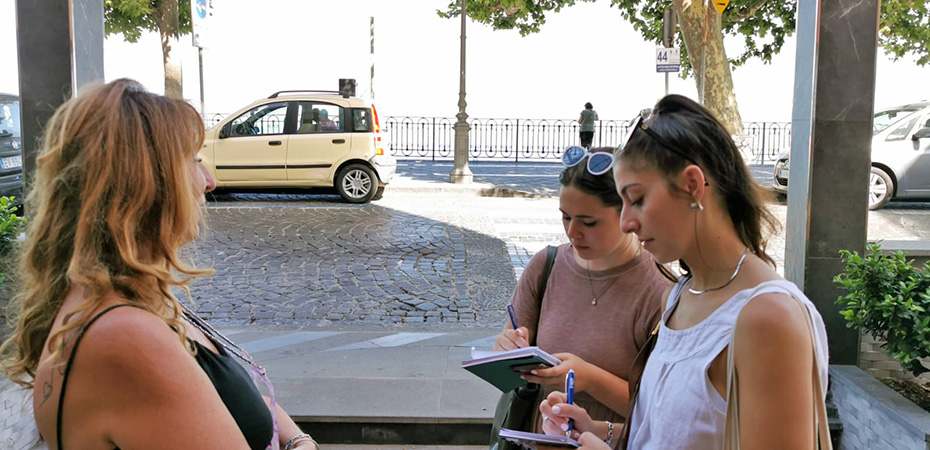 Interns interviewing for web