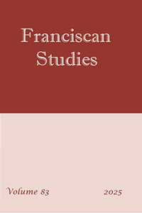 Franciscan Studies Journal cover, Vol. 83, 2025