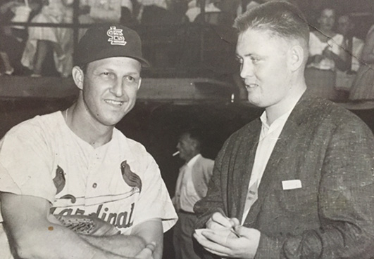St. Louis Cardinals legend Stan Musial and Dick Joyce