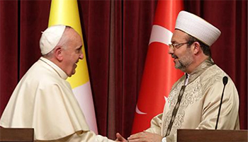 Pope Francis and Grand Mufti Rahmi Yaran