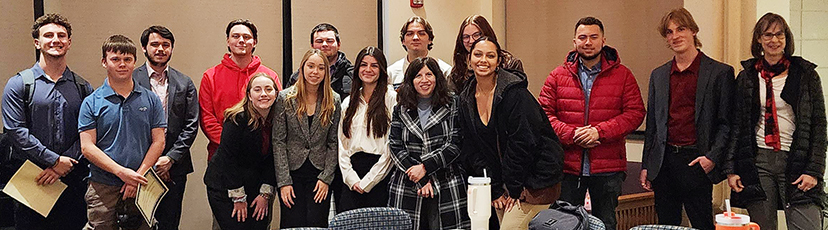 St. Bonaventure University's Model UN Club pose for a group photo.