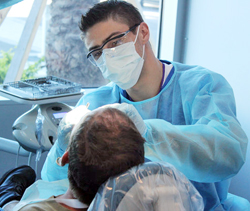 A student at LECOM School of Dental Medicine