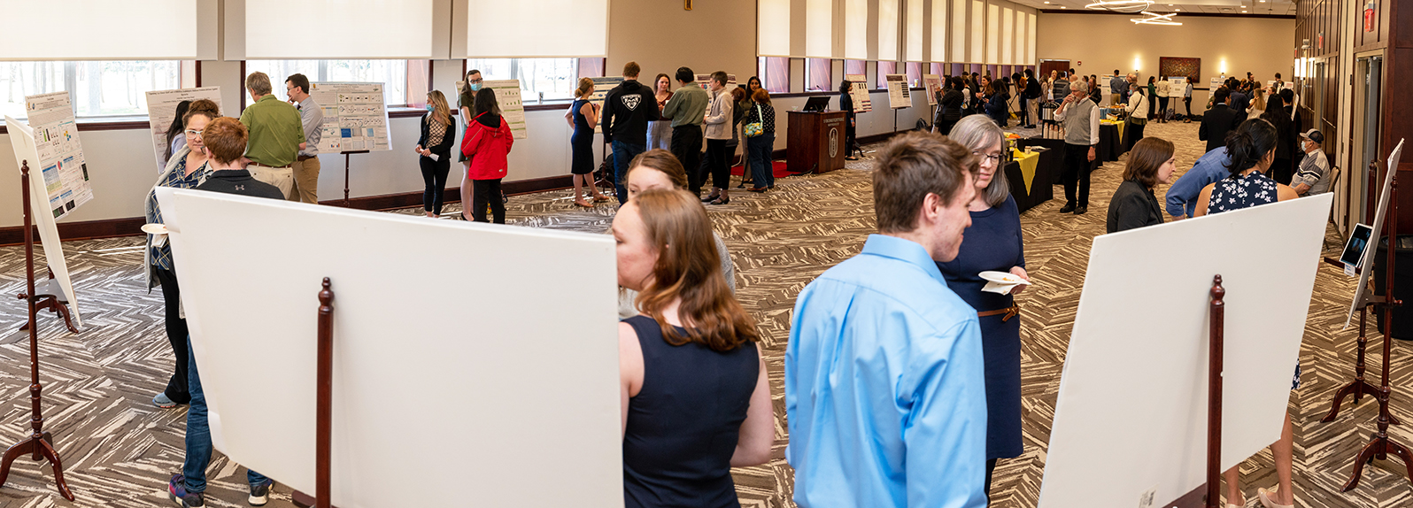 The 2022 Arts & Sciences Exposition A panoramic view of participants, projects and visitors at the 2022 Expo.