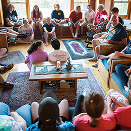 Students on a retreat to Mt. Irenaeus