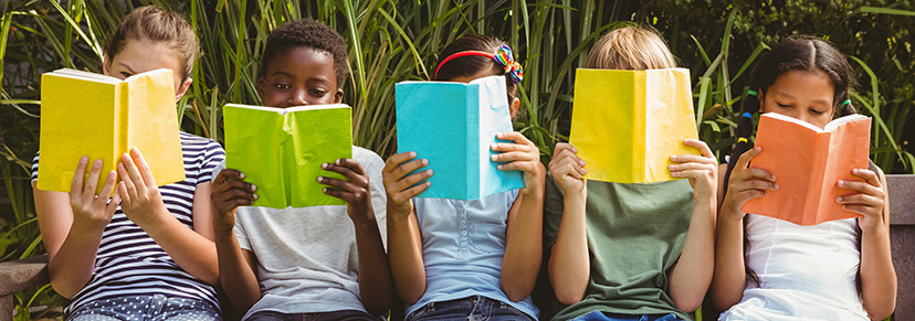 Children reading books