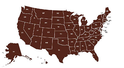 Map of the United States