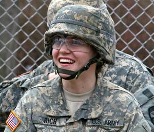 ROTC female cadet Smiling ROTC female cadet