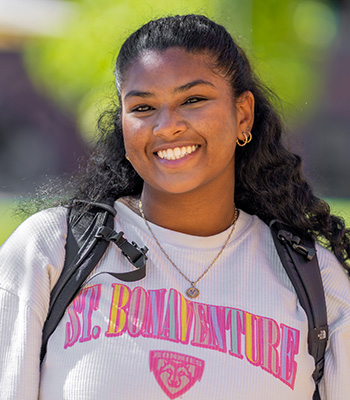 Female student smiling