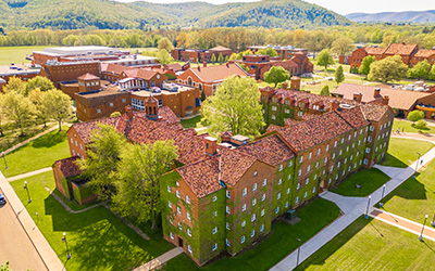 Aerial campus image