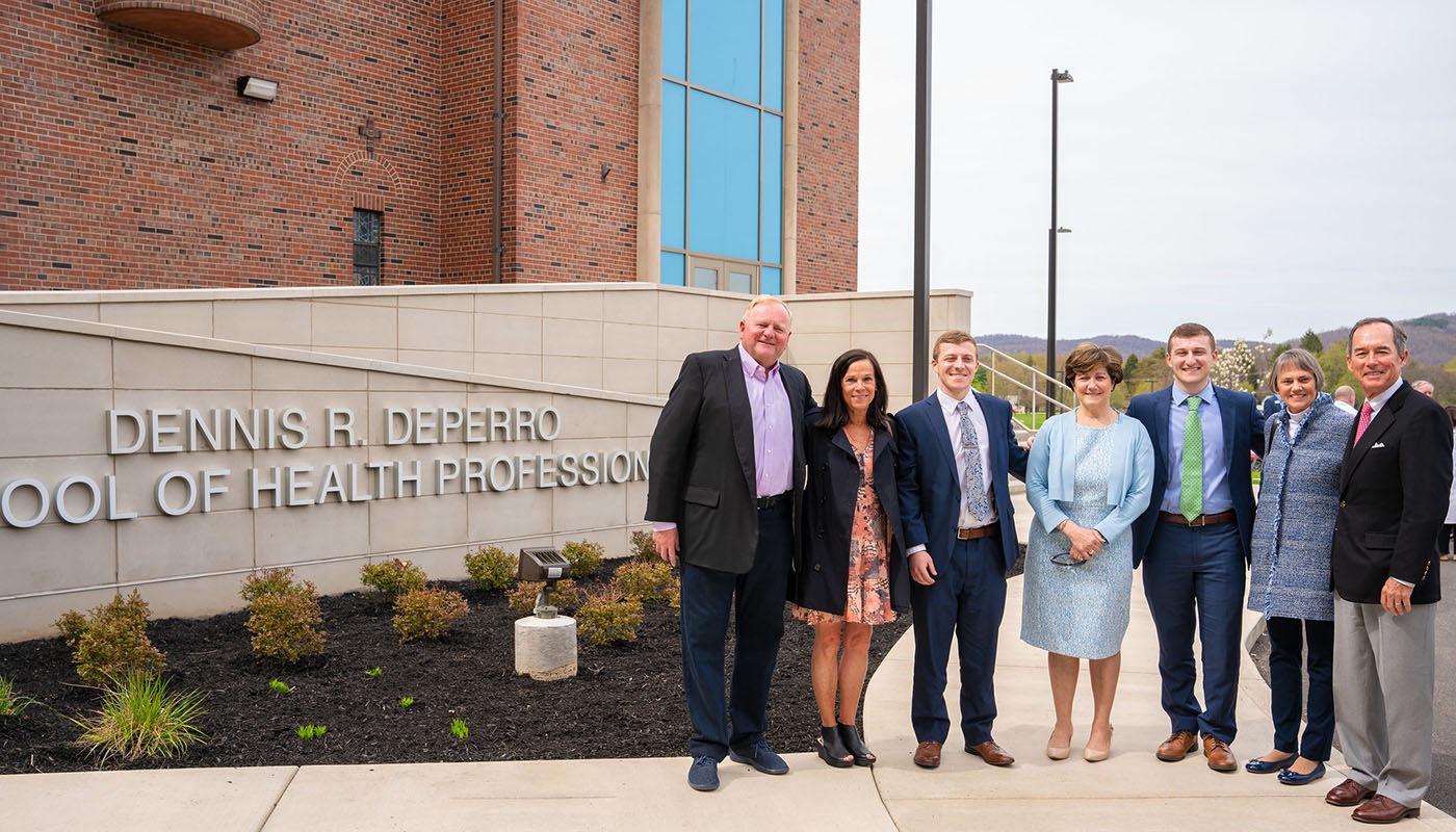 Dedication of the Dennis R. DePerro School of Health Professions About pic with Les edited