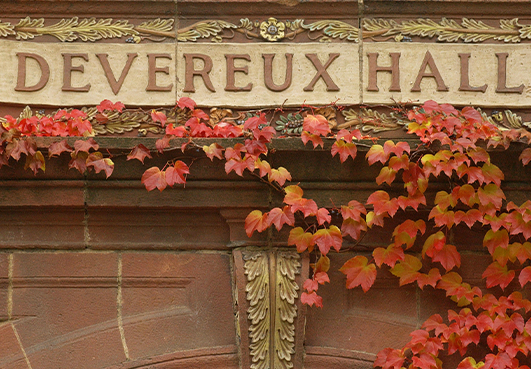 Fall ivy on Devereux Hall
