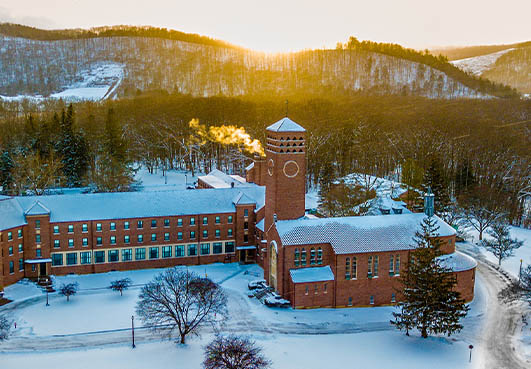 Francis Hall in winter