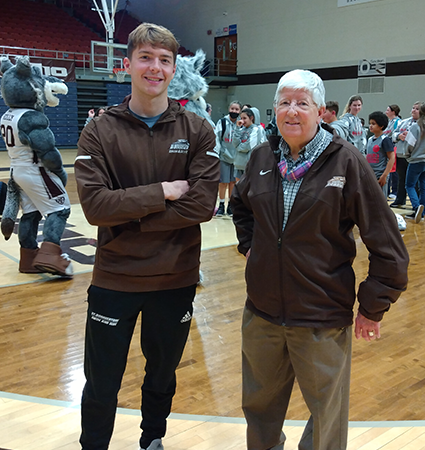 Rising senior Griffin Witte and Dr. Paula Scraba, OSF, at Special Olympics Unified Sports in May 2022