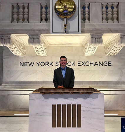 Pictured_Adam Irwin at the New York Stock Exchange