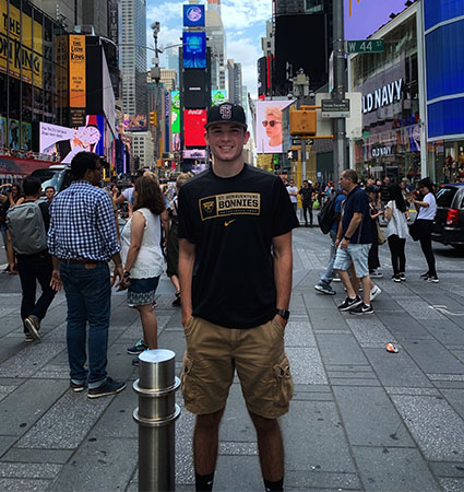 Pictured_Adam Irwin at Times Square
