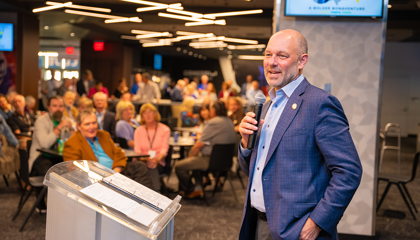 President Gingerich at Highmark Stadium President Gingerich at Highmark Stadium