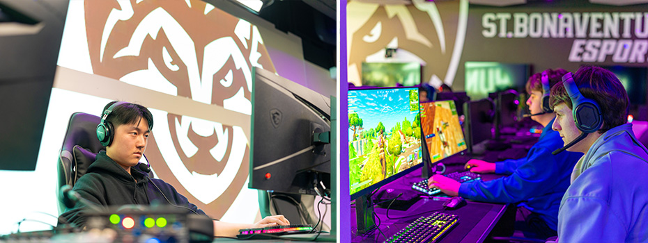 SBU student gamers in The Game Room.