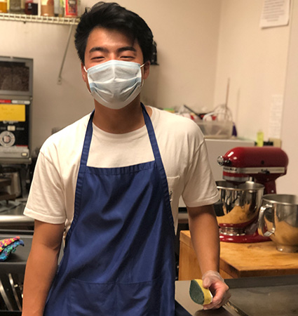 Mike Waseda in the Warming House kitchen