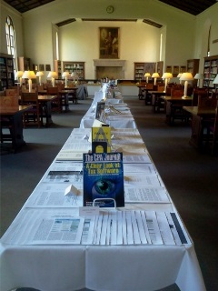 Publication event photo, Main Reading Room, Friedsam Memorial Library
