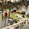 A group in the lower fitness room.