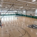 Three basketball courts at the Richter Center.