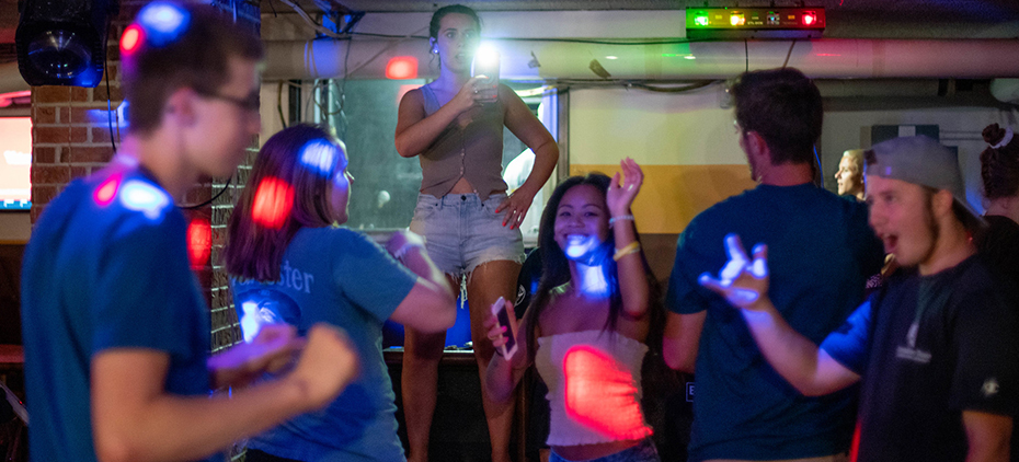 Students dancing in the university Rathskeller