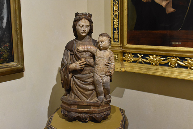"Madonna and Child" stone sculpture