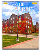 Cover image shows campus buildings in the fall