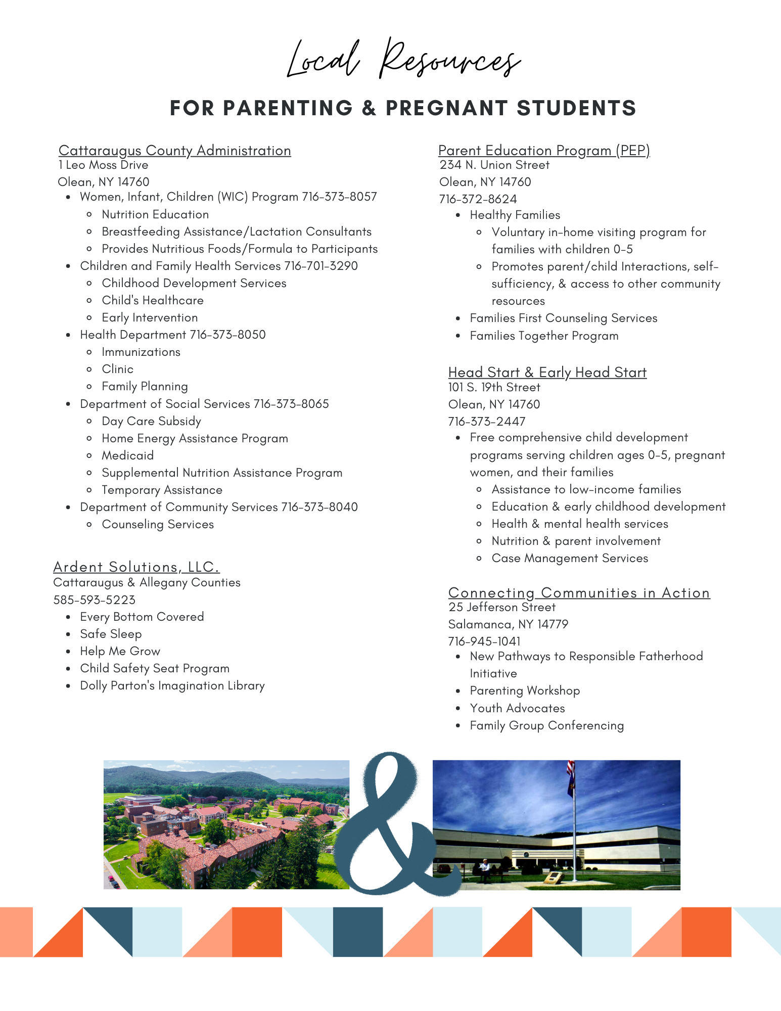 Parenting & Resources Back Page