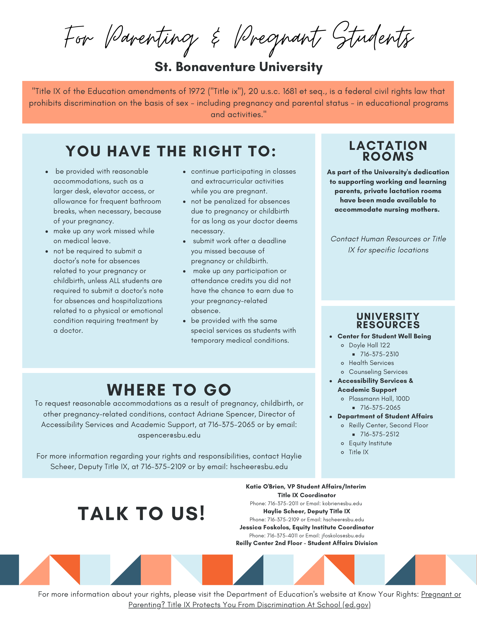 Parenting & Resources Front Page