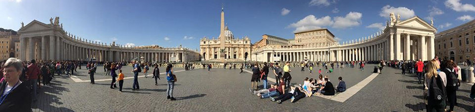 St. Peter's Square in Rome, Italy