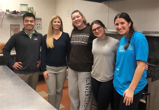 From left: Mike Waseda, Laura Whitford of the Renodin Foundation, Molly Edgington, Kylee Leonard and Natalie Ponzi.