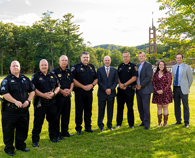 SBU president and faculty welcome Sheriff's Corrections Academy to university. SBU president and faculty welcome Allegany County Sheriff's Corrections Academy to university.