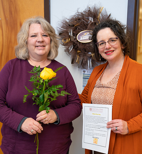 Mary Beatty with Dr. Rene Hauser (right)