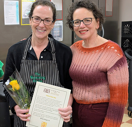 Betsy Gingerich (left) with Dr. René Garrison