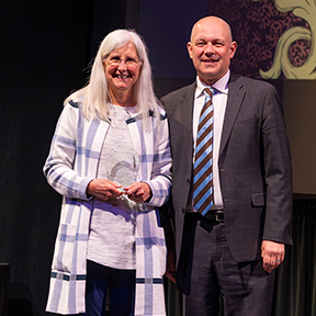 Gail Marasco and President Gingerich
