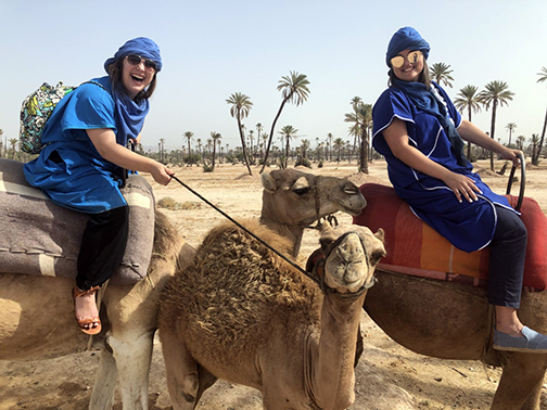 Global Scholars Rebekah Liszewski and Bobbi Fragale in Morocco 