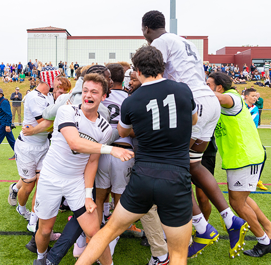 Bonnies celebrate beating Army