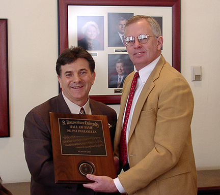 Pat Panzarella during Athletics Hall of Fame induction