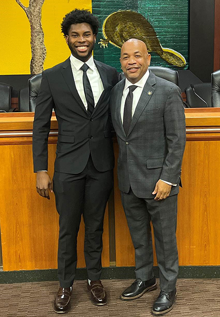 Percy Arthur with Assemblyman Carl Heastie